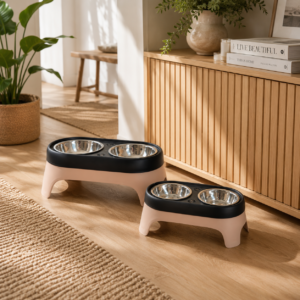 Comedero Elevado para Perros con Bowls de Acero Inoxidable