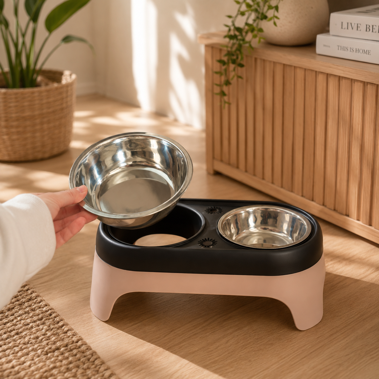 Comedero Elevado para Perros con Bowls de Acero Inoxidable - Imagen 5
