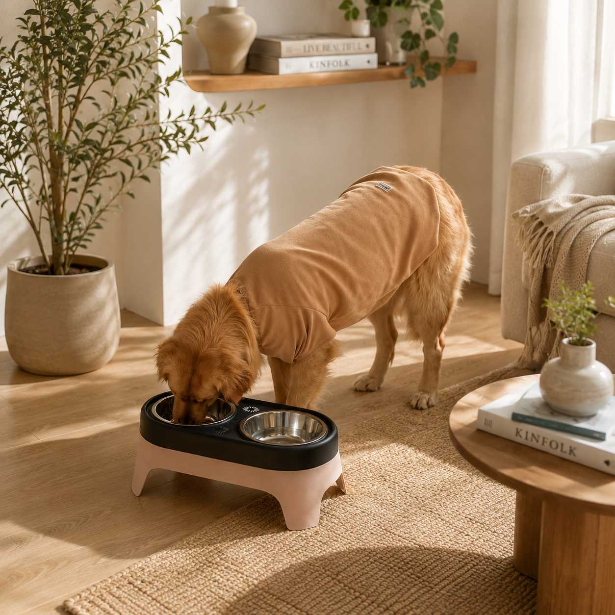 Comedero Elevado para Perros con Bowls de Acero Inoxidable - Imagen 2