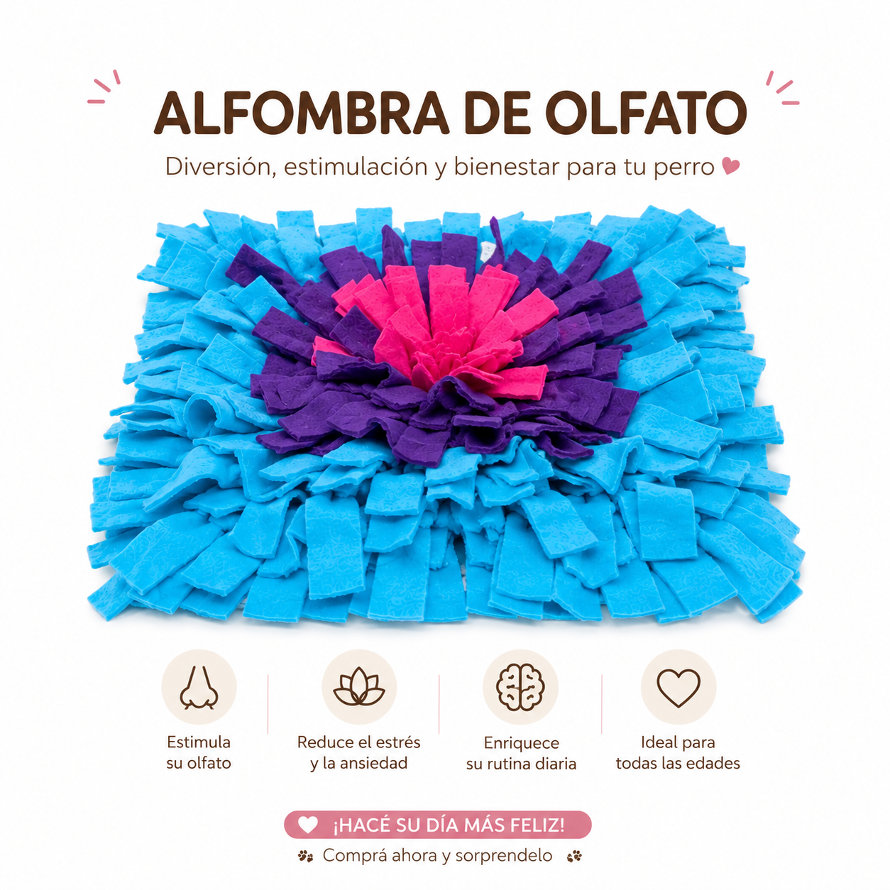 Alfombra de Olfato para Perros 20 × 20 cm
