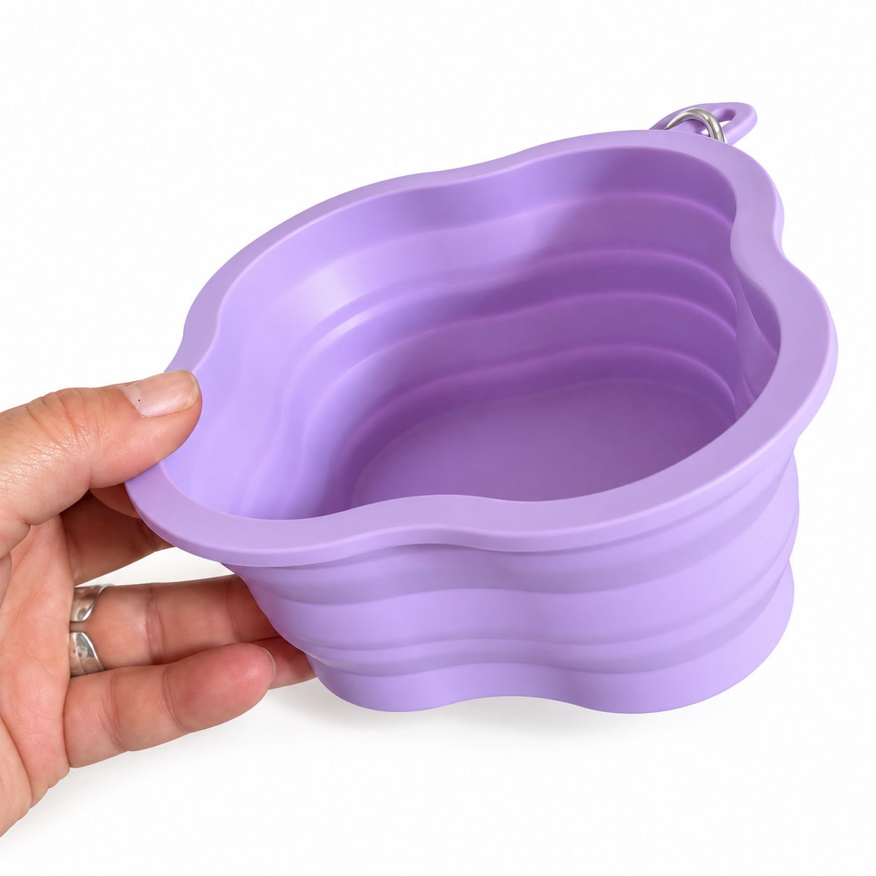 Plato plegable de silicona para perros