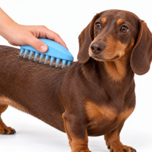 Cepillo de silicona para perros: baño y pelo muerto