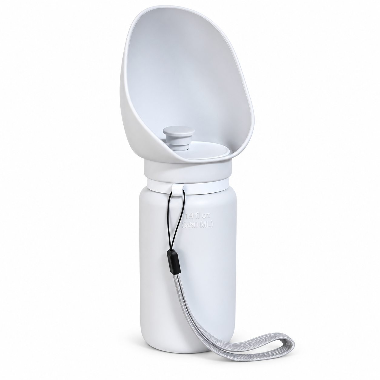 Botella plegable para mascotas con bebedero incorporado – 550 ml - Imagen 3