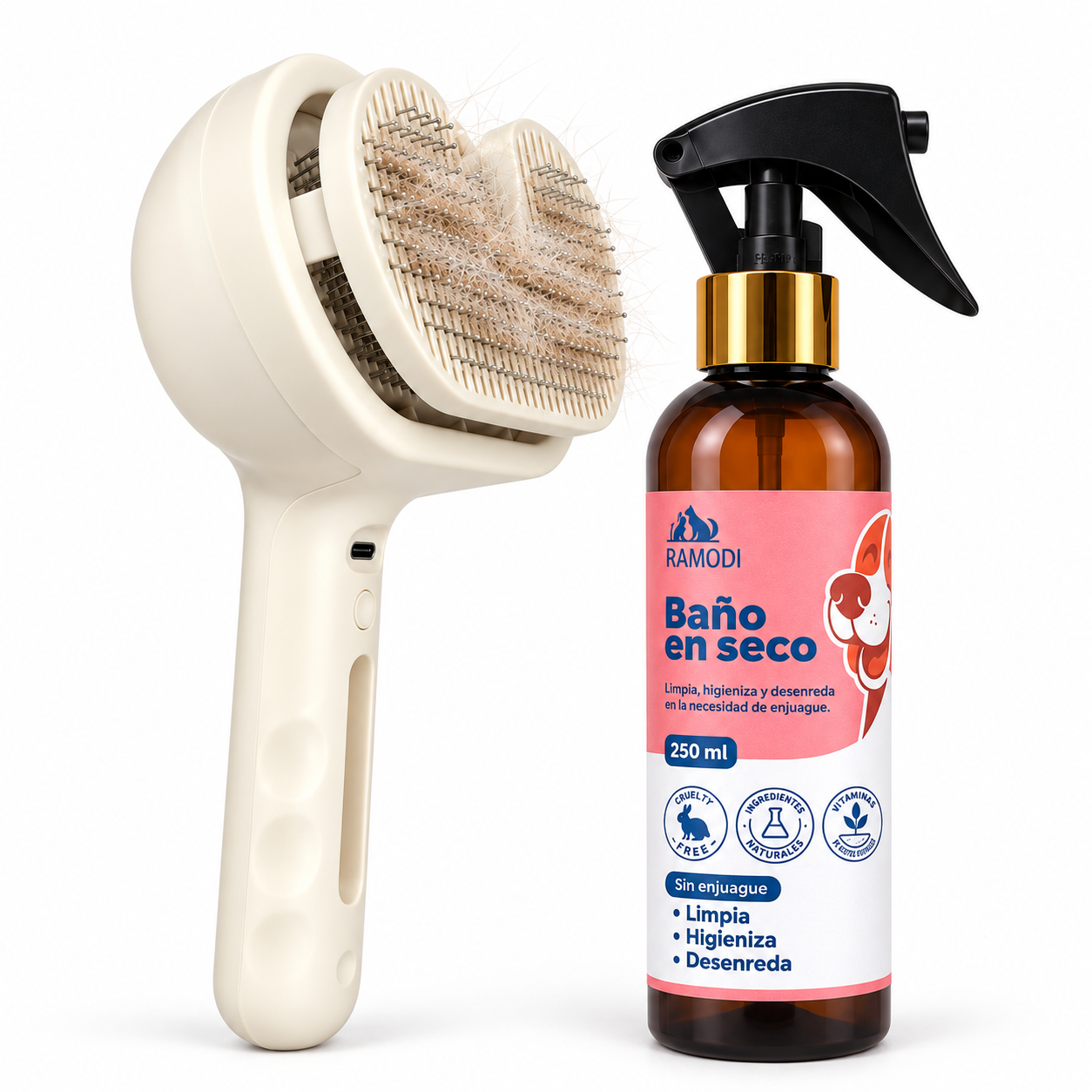 Baño en seco + peine a vapor con expulsor
